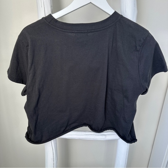 Originality Cropped Black Motorcycle Short Sleeve T-Shirt Size Large - Picture 2 of 9